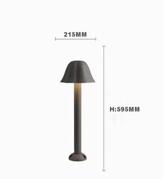 lampe sol industrielle led ip65 aluminium noir classiqueextérieur jardin
