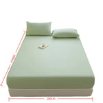 drap housse taies oreiller tissu lisse couleur blanche bleu rose moderne minimaliste élastique queen