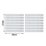 panneau rangement mural perforé blanc moderne vis clips supports suspension étiquettes accessoires cuisine