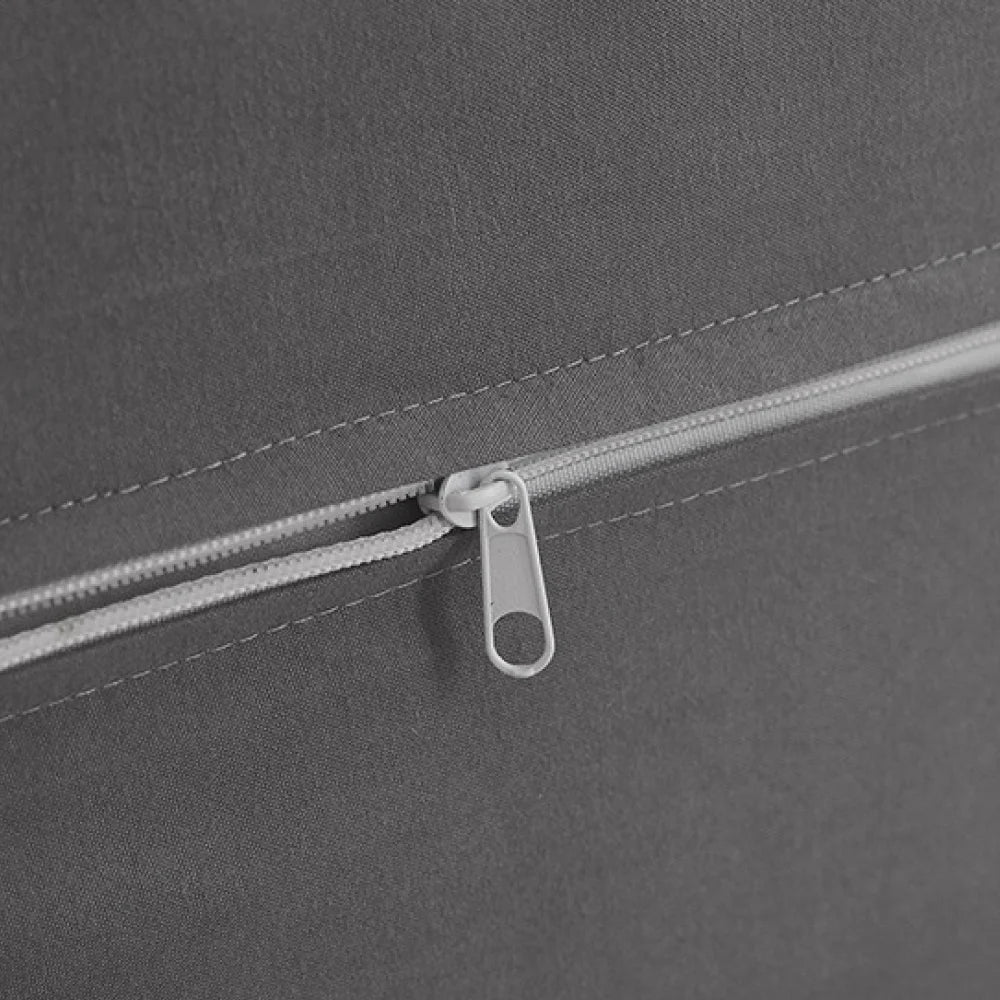 housse matelas imperméable anti poussière fermeture éclair protection lit double gris moderne uni