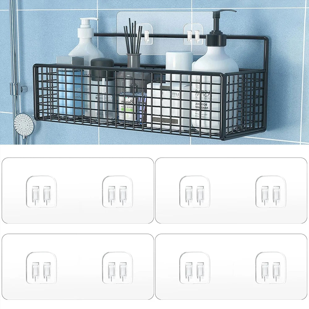 porte savon adhésif transparent moderne gris noir argenté utilisation multiple salle bain cuisine