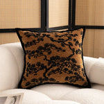 coussin bohème léopard géométrique marron noir blanc décoratif moderne élégant 45x45cm amovible lavable