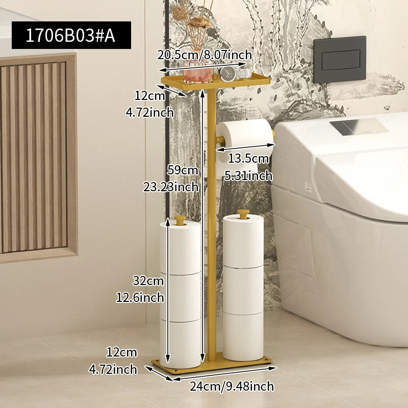 support papier toilette moderne or noir blanc imperméable salle bain multifonctionnel rangement téléphone tringle