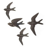 décoration murale oiseau hirondelle fonte rustique vintage statuaire extérieur