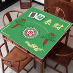 tapis jeu mahjong motifs traditionnels chinois vert rouge bleu rose