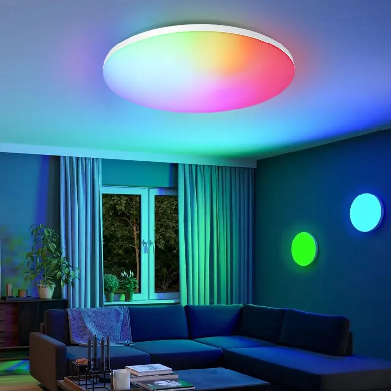 lampe moderne blanc smart app contrôle éclairage quotidien facile télécommande incluse flux lumineux élevé