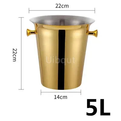 cuve vin acier inoxydable poignées vin whisky champagne seau glace