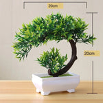 plante artificielle bonsaï miniature pot blanc décoration intérieur jardin maison vert