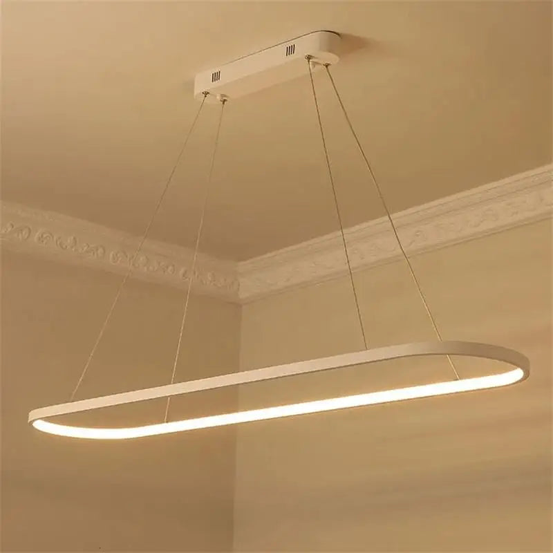 suspension lumineuse moderne or noir blanc aluminium led dimmable télécommande chambre salon restaurant