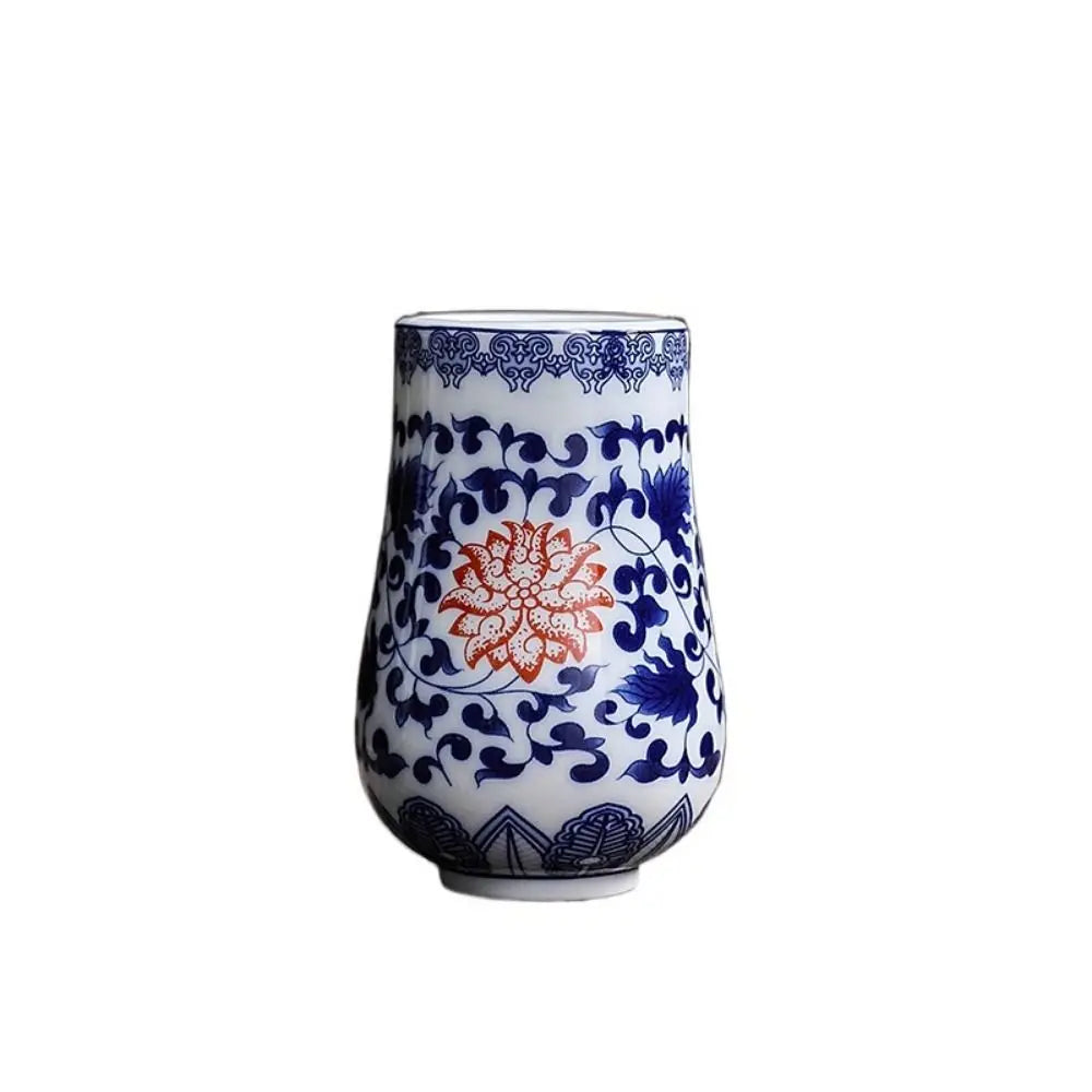 vases antiques porcelaine bleu blanc floral classique décoration intérieure vintage traditionnelpeonies handpainted officeornament