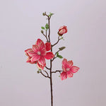 décoration intérieure branche magnolia artificielle fleurs rose blanches naturel salon maison événements