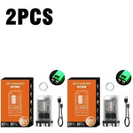 lampe torche rechargeable portable led porte clés compact moderne boutons commande noir transparent
