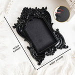cadres photo noir ornement baroque clips magnétiques arrière mat classiques décoratifs suspensions miroir adultes