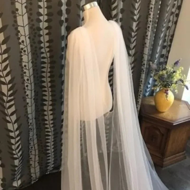 voile mariée blanc ivoire classique élégante cathédrale polyester fine translucide