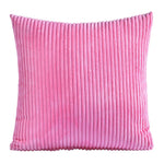 housse coussin carré peluche rayées moderne blanc bleu rouge vert gris rose