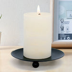 Support bougies moderne noir doré décoration maison 13x18cm