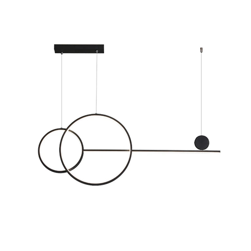 suspension lumineuse led contemporaine noir blanc doré géométrique minimaliste
