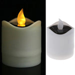 bougie led solaire blanche sans motif contemporaine 5.5cm 7.5cm decoration extérieure vacances led yellow
