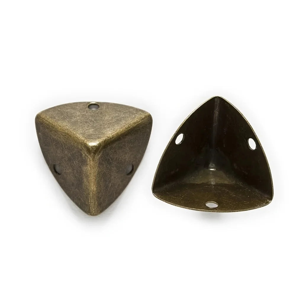 protections d'angle bronze vieilli 16 pièces fixations texturées industriel vintage