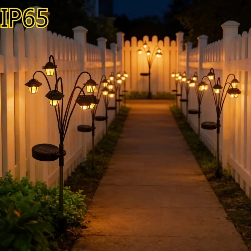 lampe solaire extérieure led noire ip65 protection moderne piquet jardin patio