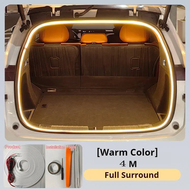 ruban lumineux blanc moderne ambiant intérieur voiture décoration LED 2m 4m lumière chaude