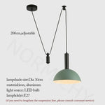 suspension lumineuse moderne conique led réglable noir blanc chambre salon