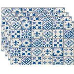 serviettes table lin beige clair motif géométrique respectueux environnement 32x42cm