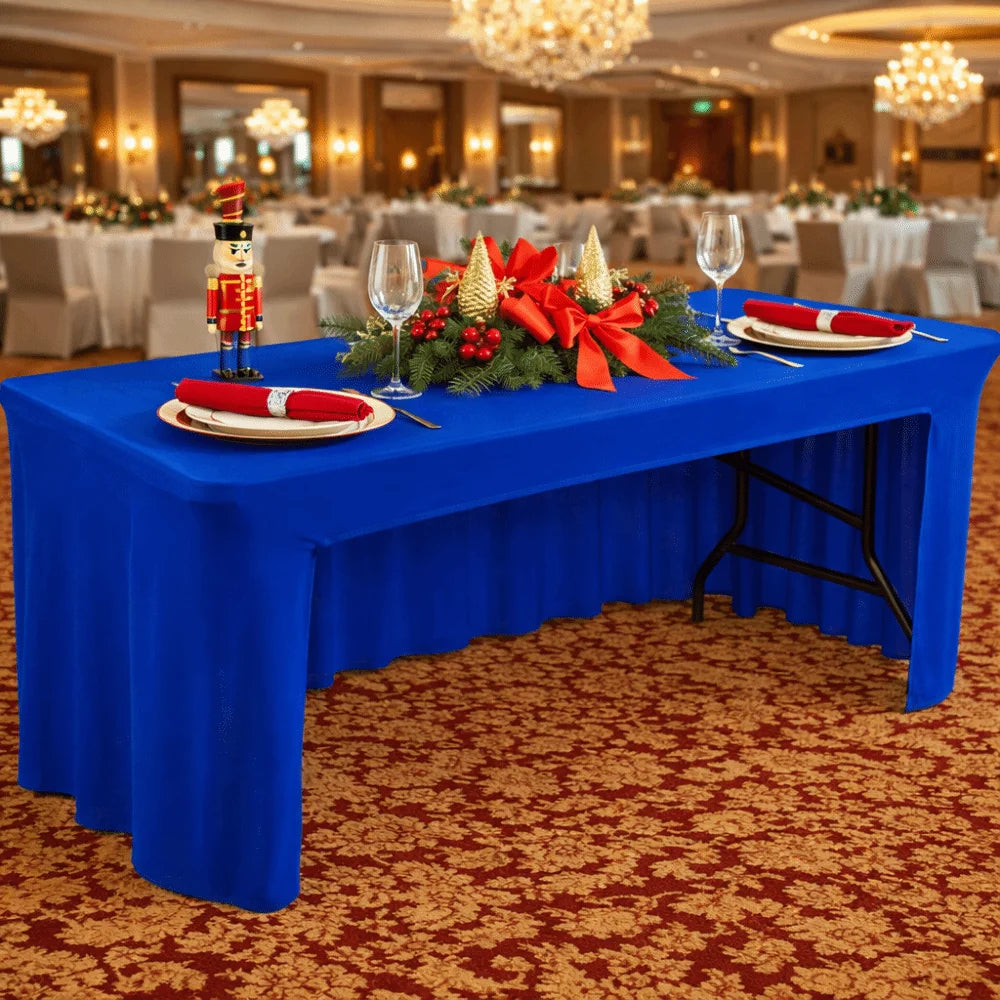 housse table pliante extensible clips fixation poignées table rectangulaire
