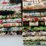 tissu coton imprimé floral vintage motifs champêtres opaques bricolage popeline 145cm DIY