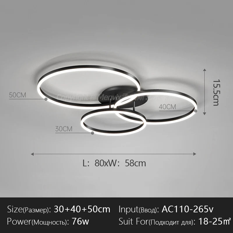 plafonnier led rond moderne luminaires salon chambre blanc noir épuré lumière dimmable