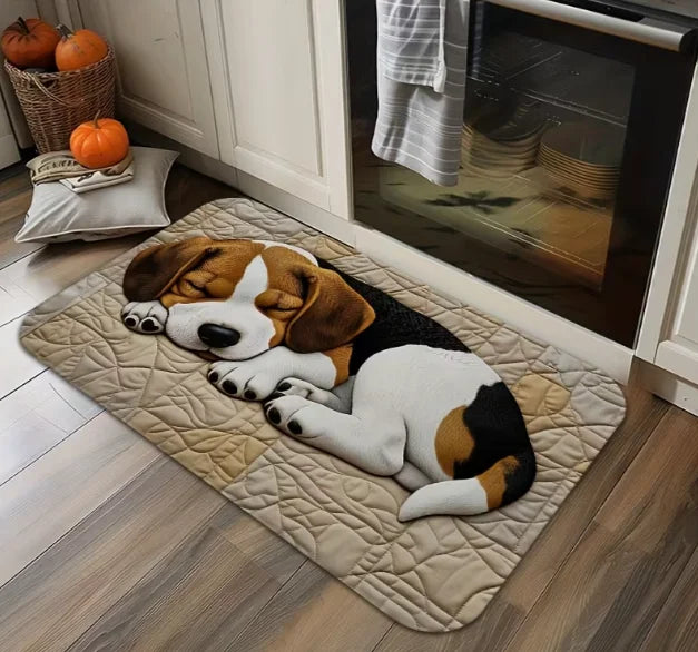 tapis moderne chien endormi antidérapant résistant décoloration 30x50cm 40x60cm salon