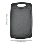 planche découper moderne poignées intégrées motif granulé noir gris beige respectueuse environnement multifonctionnable accrochable