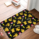 tapis d'entrée pikachu welcome flanelle jaune noir blanc moderne cartoon adhésif