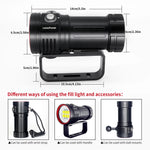 lampe torche sous marine noire led rechargeable étanche ball mount modernisée pointeur laser UV