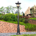 lampe rue extérieure rétro vintage éclairage public ip65 led noir or aluminium