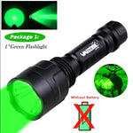 lampe torche rechargeable led noire anti glisse 5w rouge vert camping