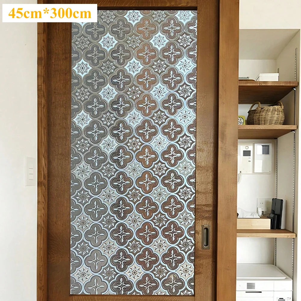 film décoratif fenêtre transparent motifs géométriques adhésif moderne stickers intérieur vitre geometrie