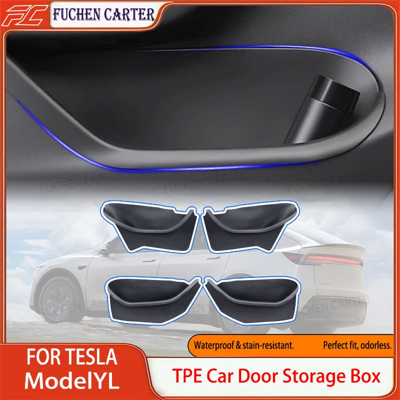 boîtes rangement porte voiture adhésives noires contemporaines faciles installer nettoyer