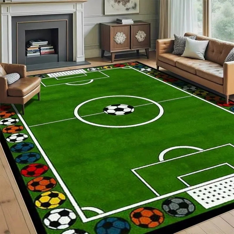 tapis vert football moderne absorbant antidérapant intérieur extérieur 60x90cm 140x200cm