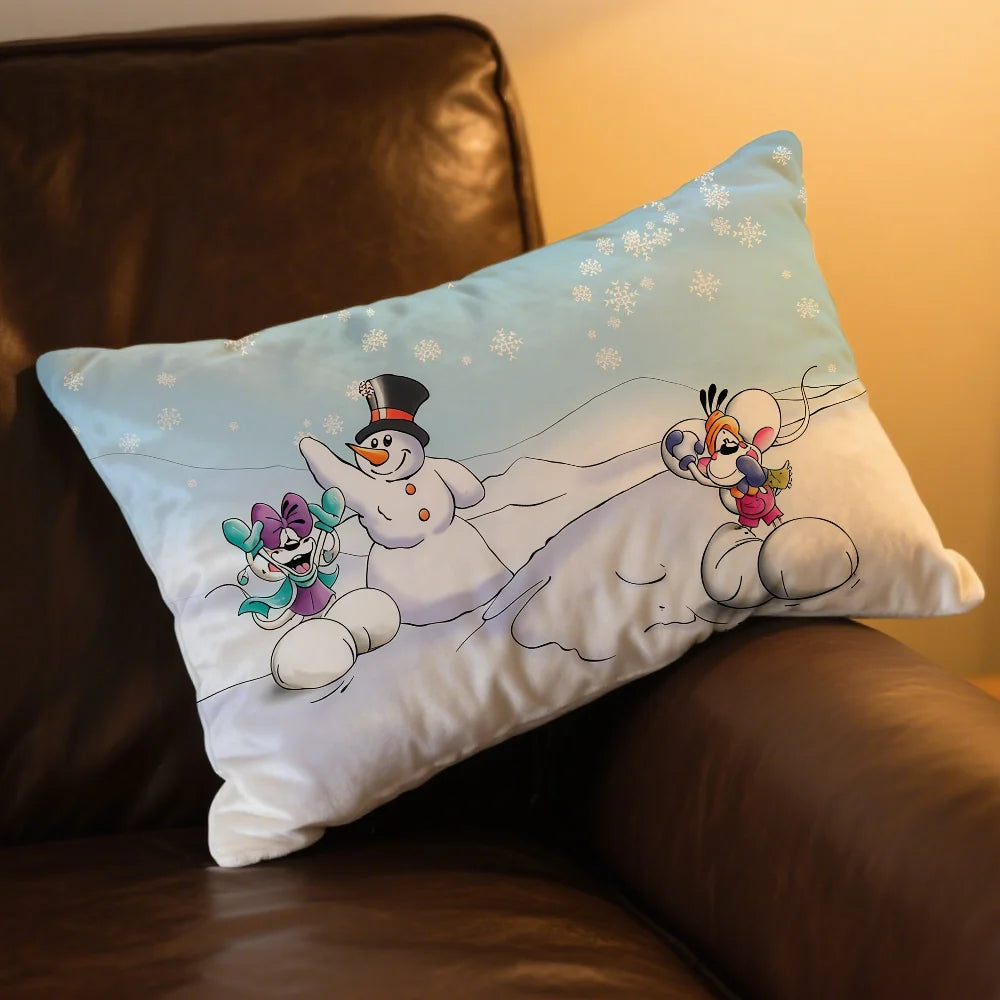 housse coussin imprimée polyester nuages animaux mignons rose blanc 30x50cm 40x60cm 48x74cm 50x70cm double