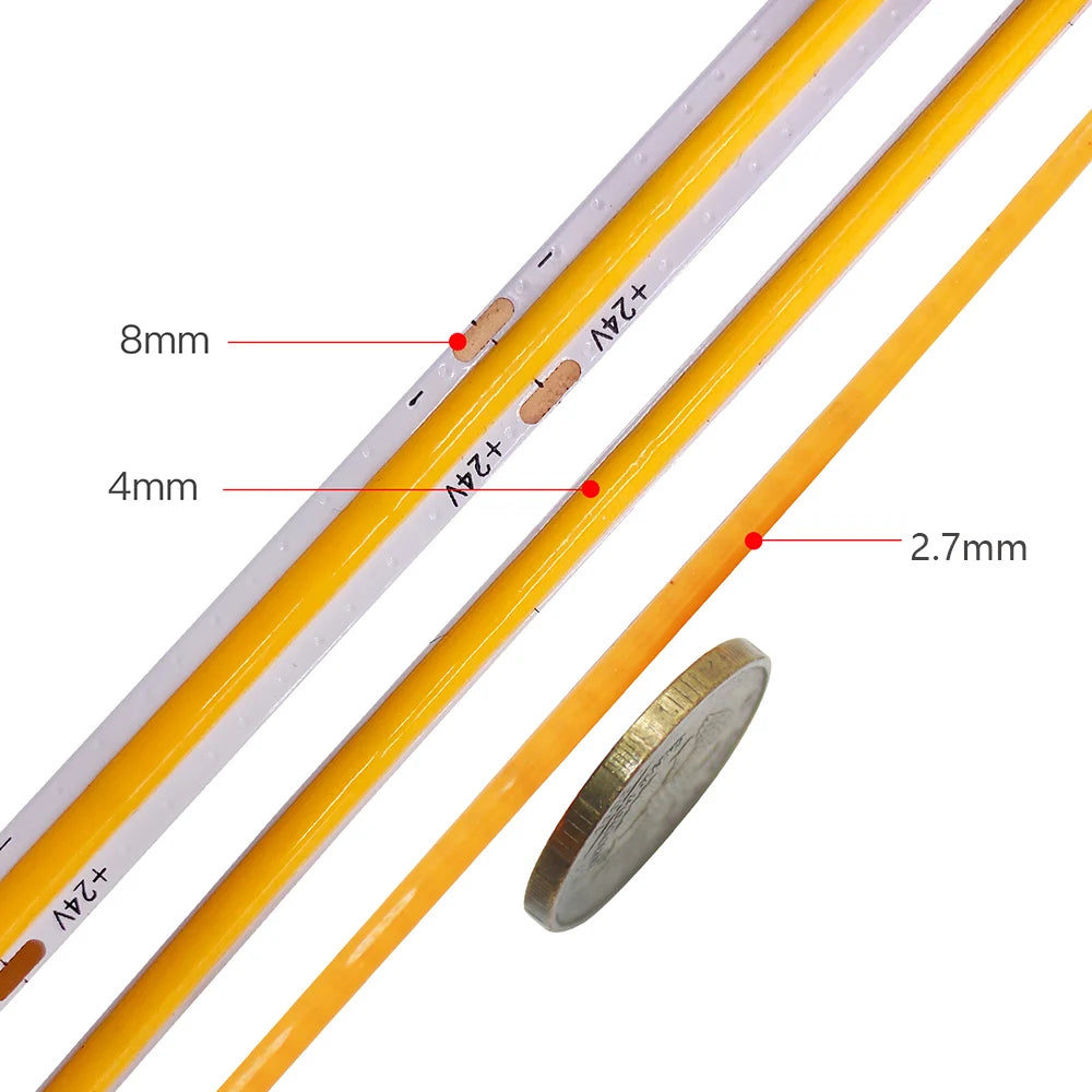 ruban led flexible bleu jaune moderne adhésif 8mm 4mm blanc chaud froid minimaliste