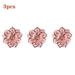 anneaux serviette feuilles or argent rose gold moderne élégants décoration table mariage noël