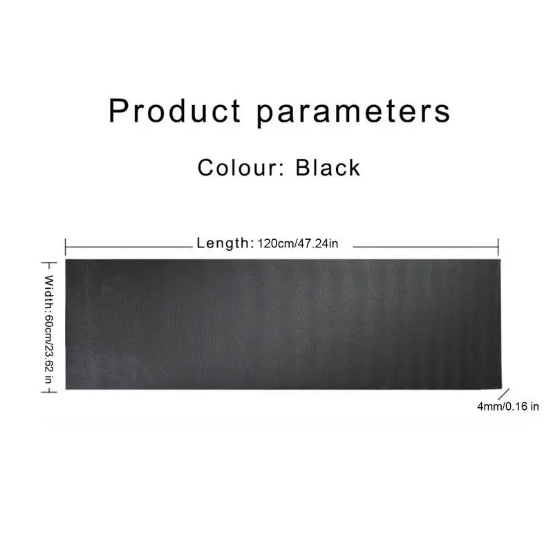tapis sol noir texture tissée moderne entraînement force jambes abdomens 120x60cm