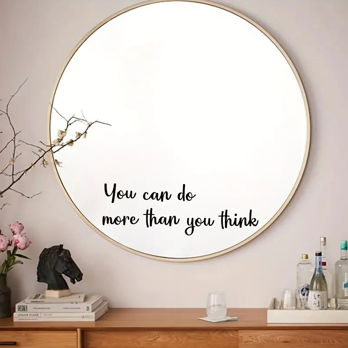 miroirs adhésifs modernes blanc doré gris clair rond rectangulaire bambou opaques chambre salon