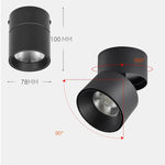 ampoule led spot gris noir réglable 360° moderne 11 15w 90 260v minimaliste