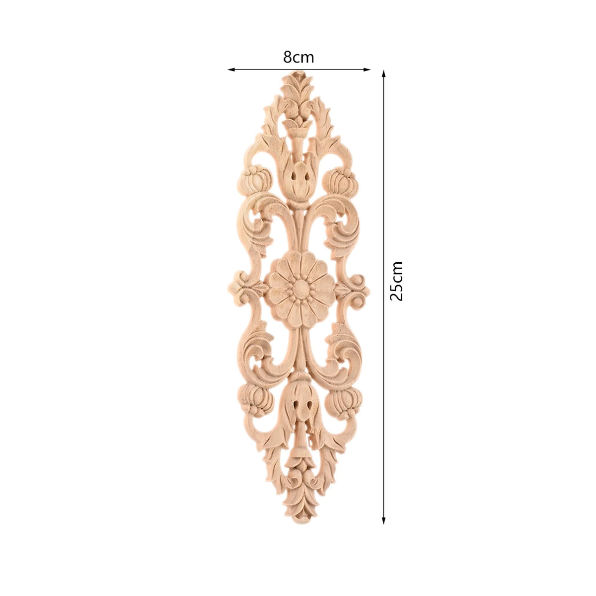 plaques decoratives bois fleur ornements baroques relief naturel beige clair