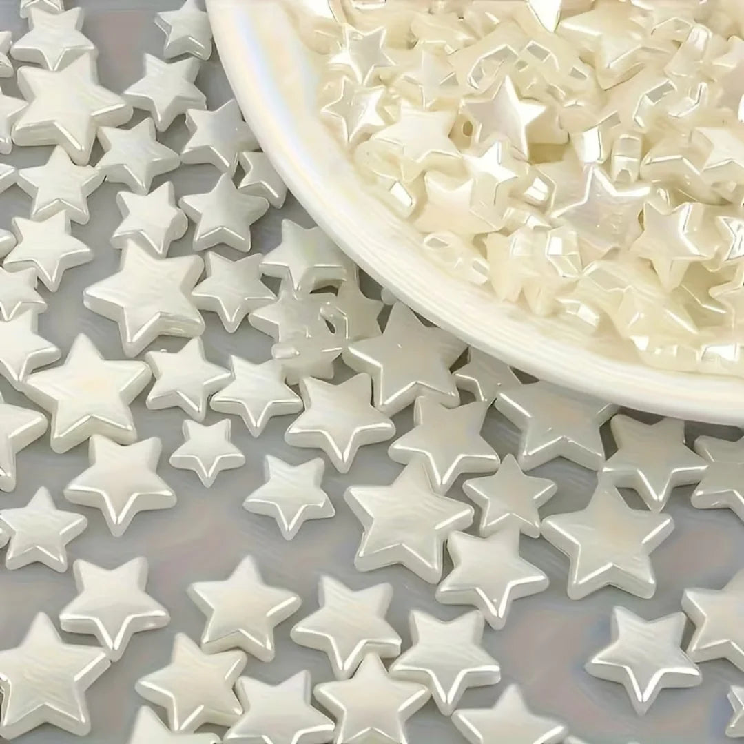 décoratives coeurs étoiles blanches roses opaques 10mm diy accessoires bricolage fêtes