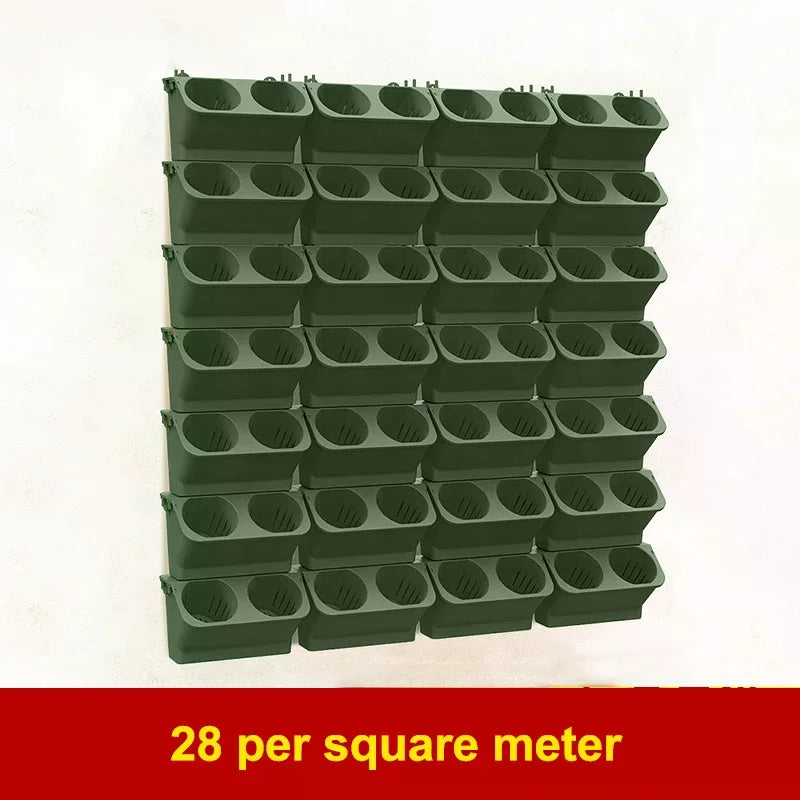 pots fleurs suspendus moderne vert foncé grille dimensions extérieurintérieur