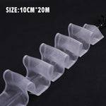 ruban nylon blanc maille fine moderne 10m accessoire rideau transparent polyester