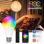 ampoule led intelligente é27 blanc multicolore rgb moderne application tuya bluetooth